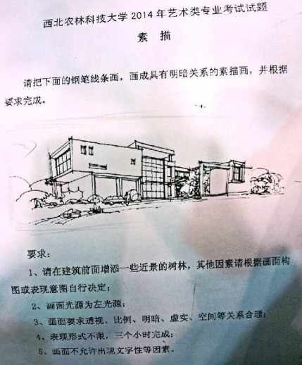 西北农林科技大学2014年美术校考单招考题.jpg